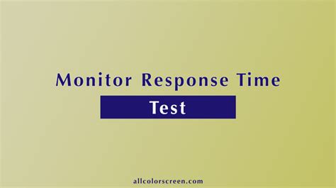 display response time
